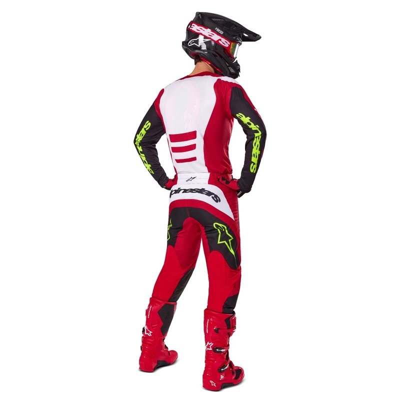 Motokrosové nohavice Alpinestars Fluid Haul červeno-čierne