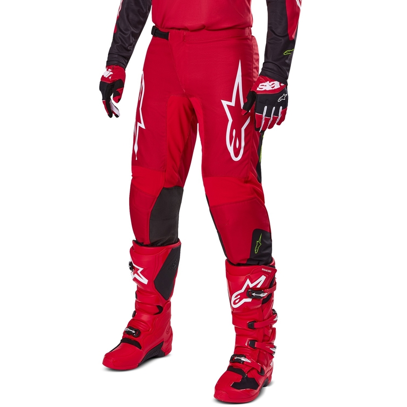 Motokrosové nohavice Alpinestars Fluid Haul červeno-čierne