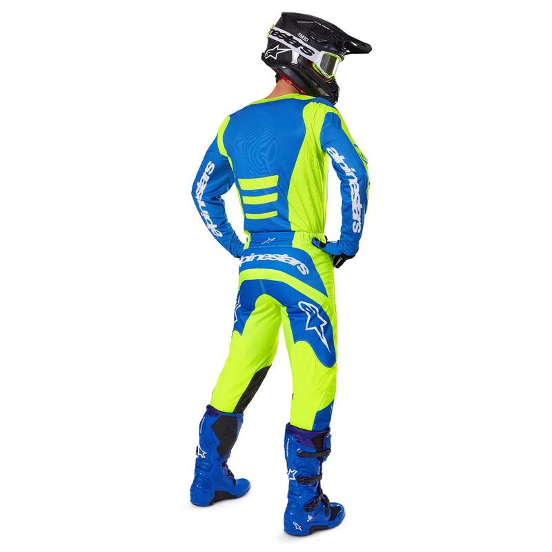 Motokrosové nohavice Alpinestars Fluid Haul fluorescenčno žlto-modré