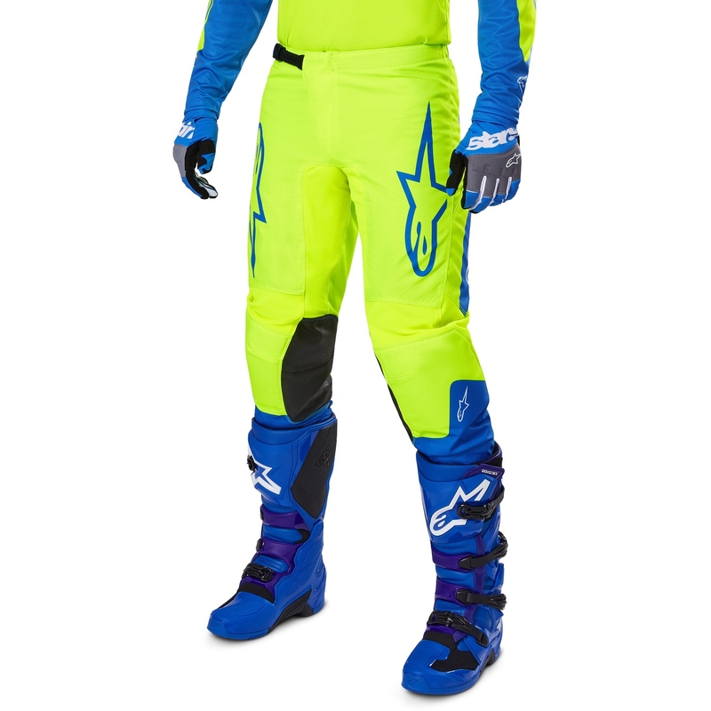 Motokrosové nohavice Alpinestars Fluid Haul fluorescenčno žlto-modré