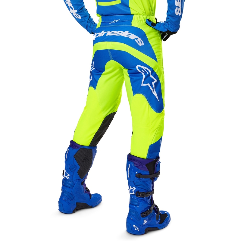 Motokrosové nohavice Alpinestars Fluid Haul fluorescenčno žlto-modré