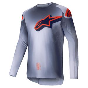 Motokrosový dres Alpinestars Supertech Lipan šedo-fluorescenčno oranžový