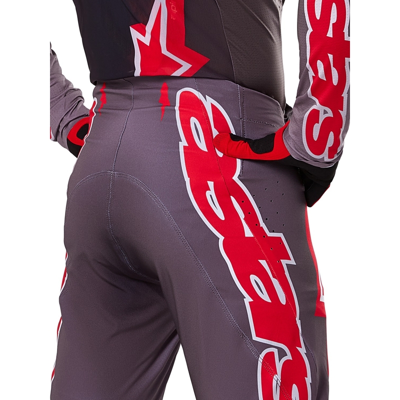 Motokrosové nohavice Alpinestars Supertech Lipan tmavo-červené