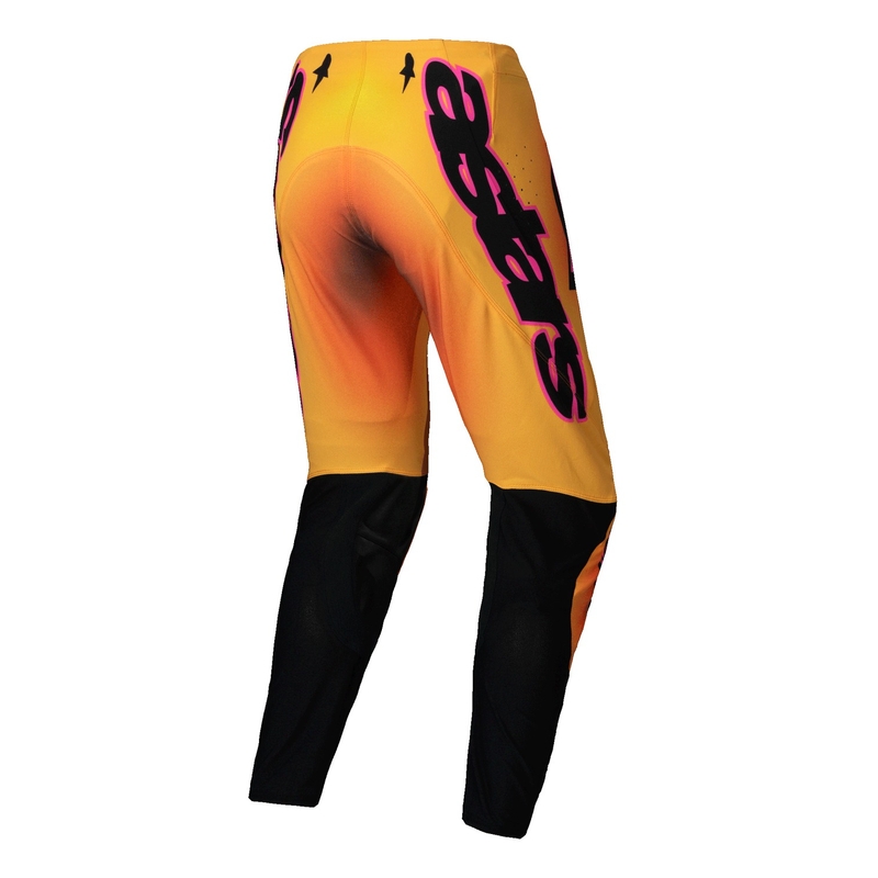 Motokrosové nohavice Alpinestars Supertech Lipan žlto-ružové