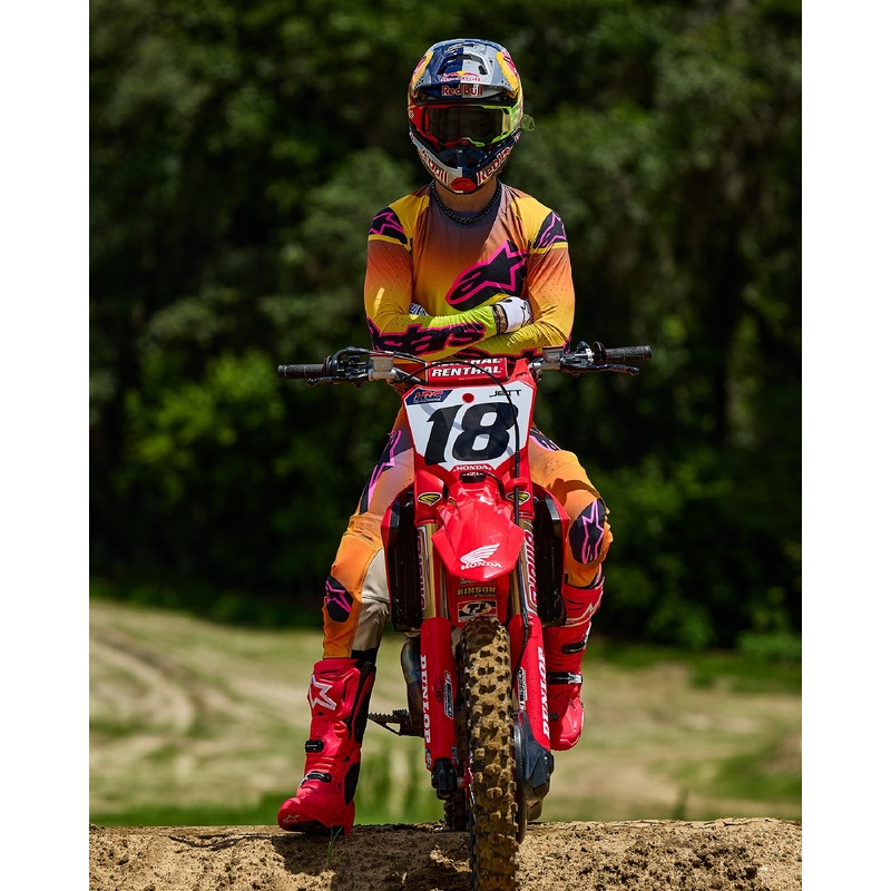 Motokrosové nohavice Alpinestars Supertech Lipan žlto-ružové