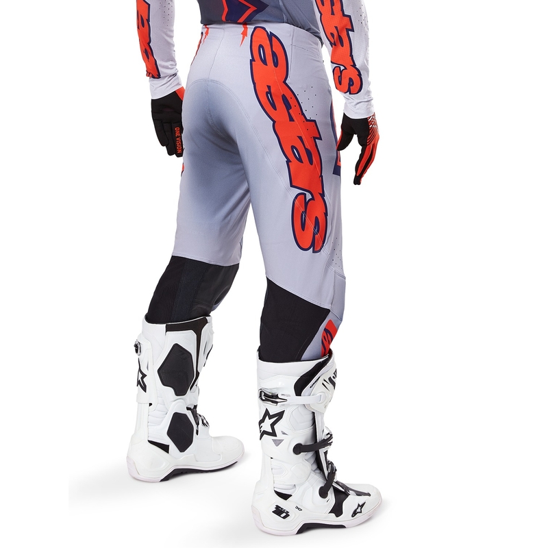 Motokrosové nohavice Alpinestars Supertech Lipan šedo-fluorescenčno oranžové