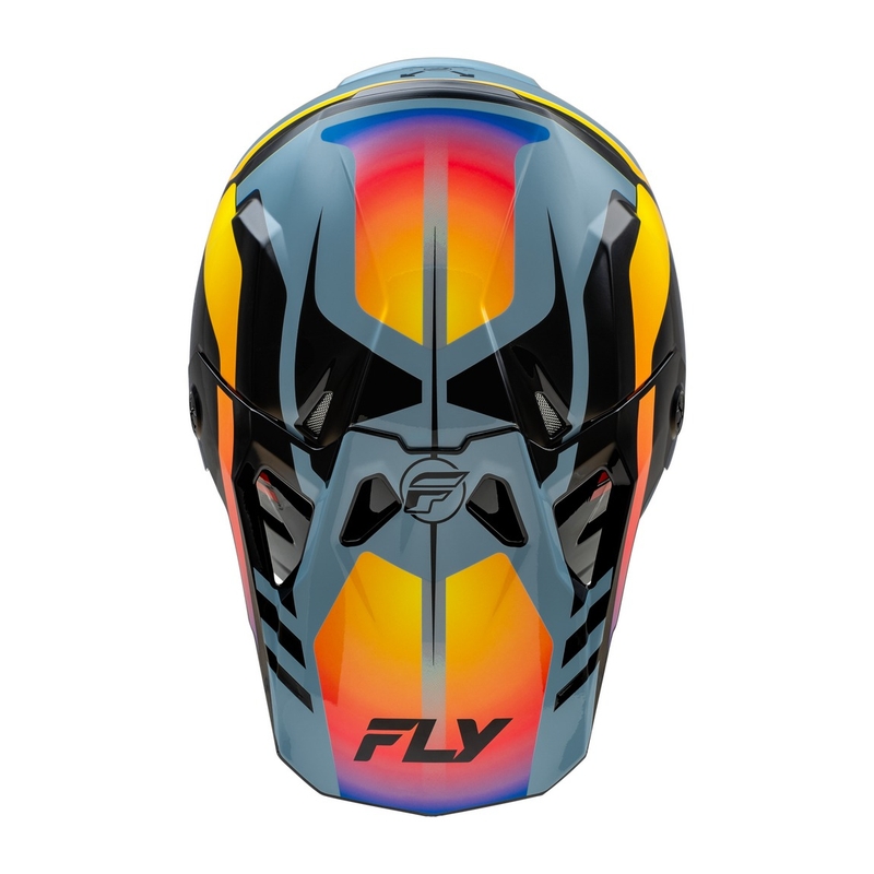 Motokrosová prilba FLY Racing Formula CP čierno-šedo-dúhová