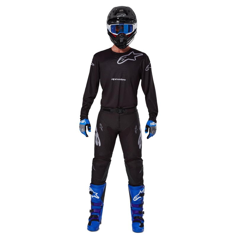 Motokrosové nohavice Alpinestars Racer Graphite čierno-šedé