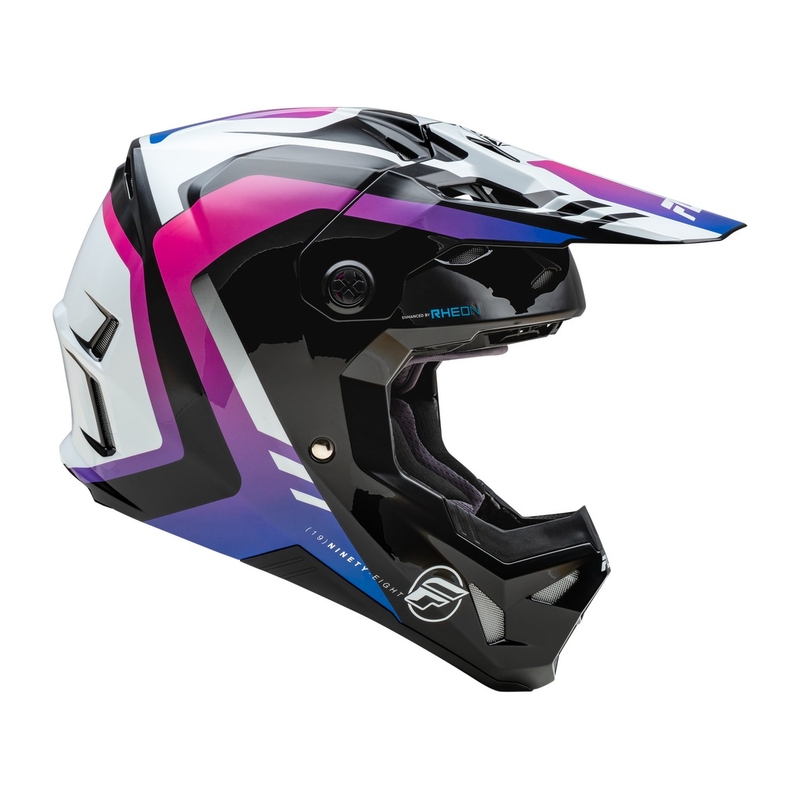 Motokrosová prilba FLY Racing Formula CP bielo-čierno-fialová
