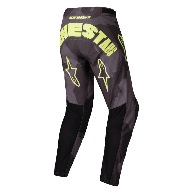 Motokrosové nohavice Alpinestars Racer Hollow tmavá camo-fluorescenčno žlté