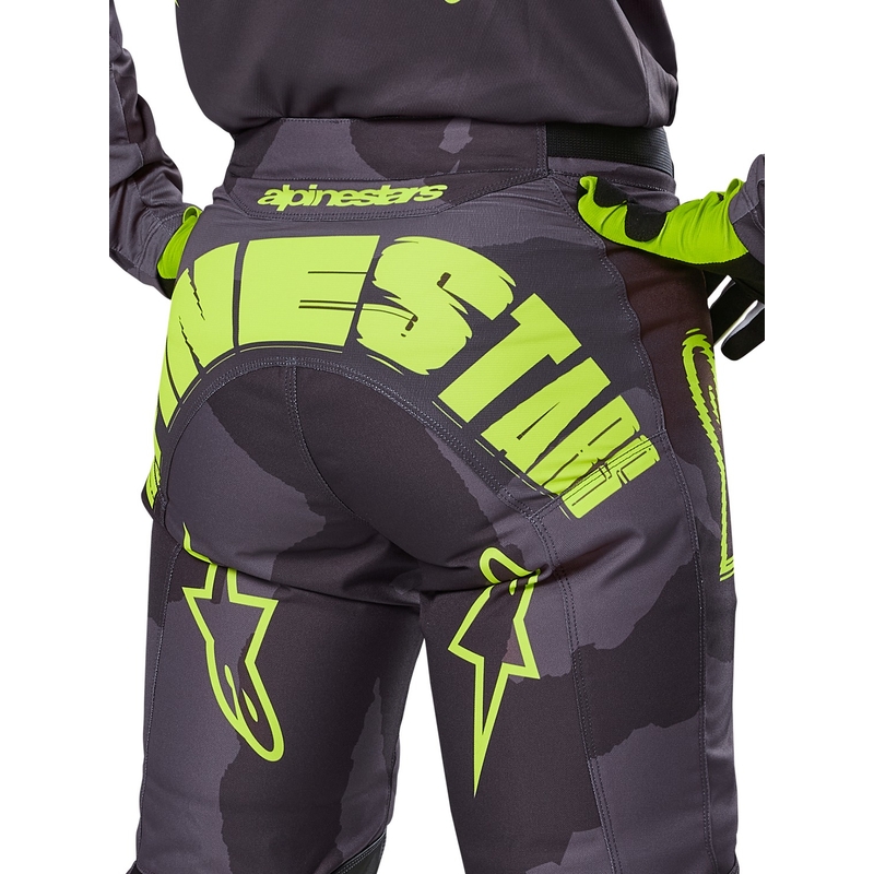 Motokrosové nohavice Alpinestars Racer Hollow tmavá camo-fluorescenčno žlté