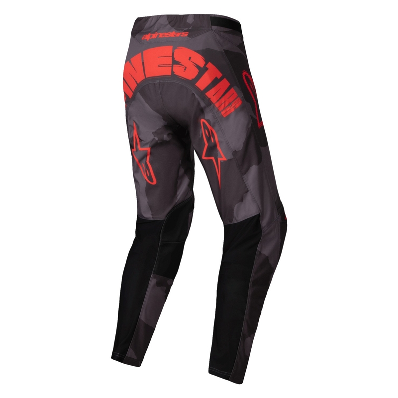 Motokrosové nohavice Alpinestars Racer Hollow šedé camo-fluorescenčno oranžové