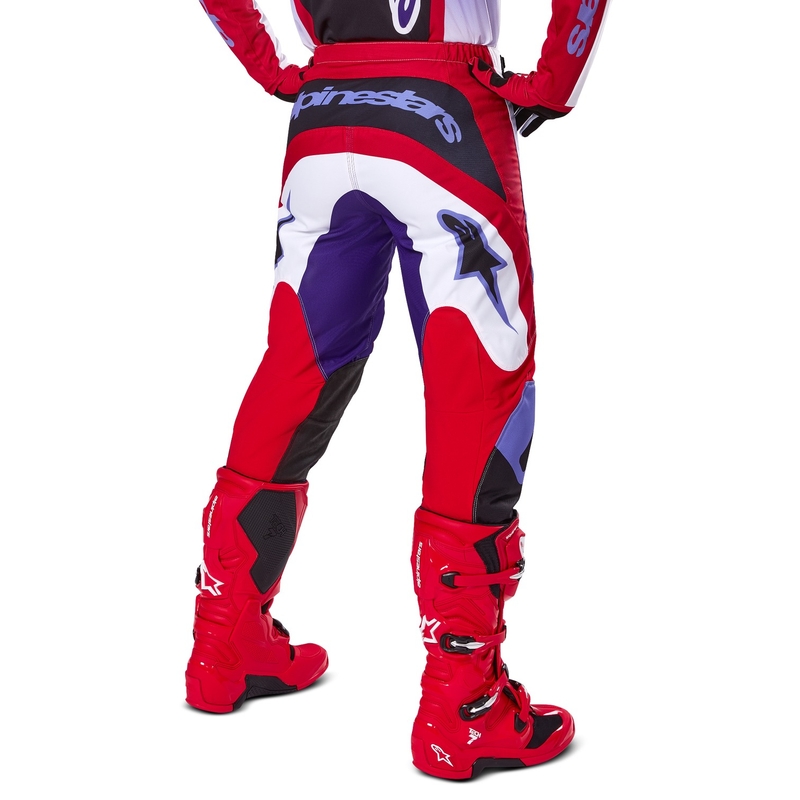 Motokrosové nohavice Alpinestars Fluid Wurx fialovo-červené