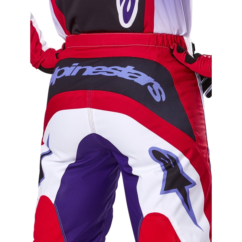 Motokrosové nohavice Alpinestars Fluid Wurx fialovo-červené