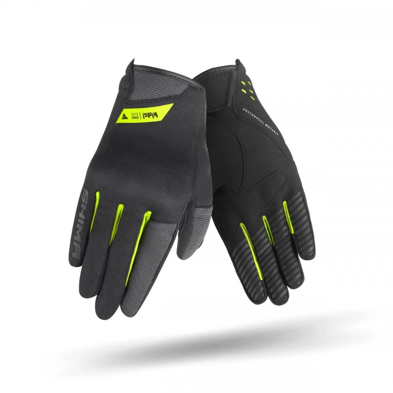 Detské rukavice na motorku Shima One EVO čierno-fluo žlté