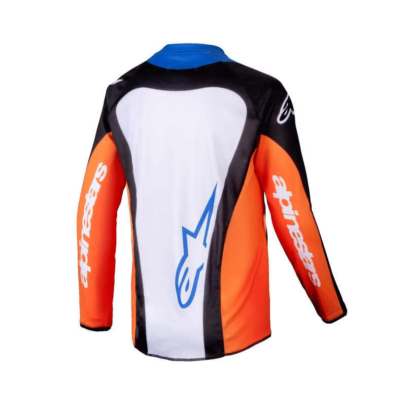 Detský motokrosový dres Alpinestars Racer Melt oranžovo-modrý