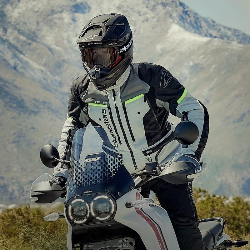 Bunda na motorku Alpinestars Bogota PRO Drystar šedo-čierno-fluo žltá