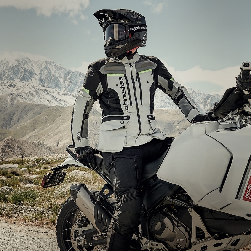 Bunda na motorku Alpinestars Bogota PRO Drystar šedo-čierno-fluo žltá