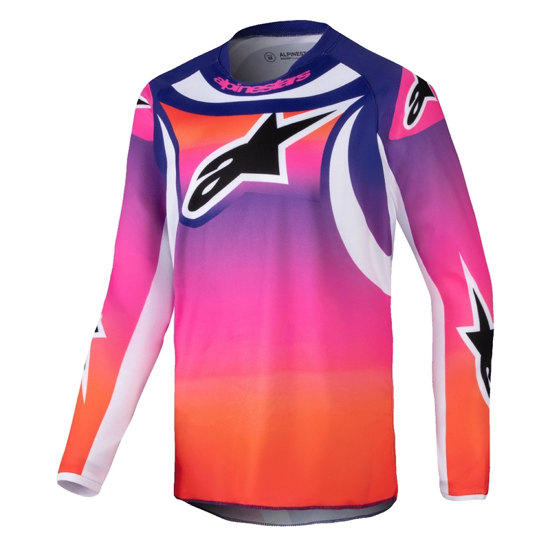 Detský motokrosový dres Alpinestars Racer Wurx multicolor-biely