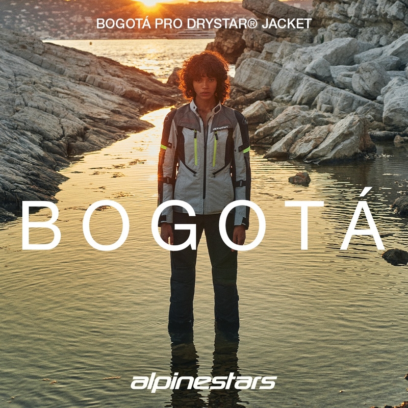 Dámska bunda na motorku Alpinestars Stella Bogota PRO Drystar šedo-čierno-fluo žltá