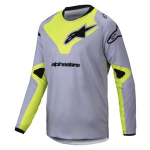 Detský motokrosový dres Alpinestars Racer Veil šedo-fluorescenčno žltý