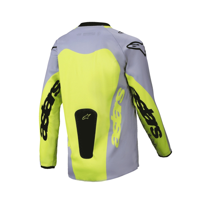Detský motokrosový dres Alpinestars Racer Veil šedo-fluorescenčno žltý