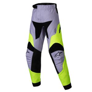 Detské motokrosové nohavice Alpinestars Racer Veil Kids šedo-fluorescenčno žlté