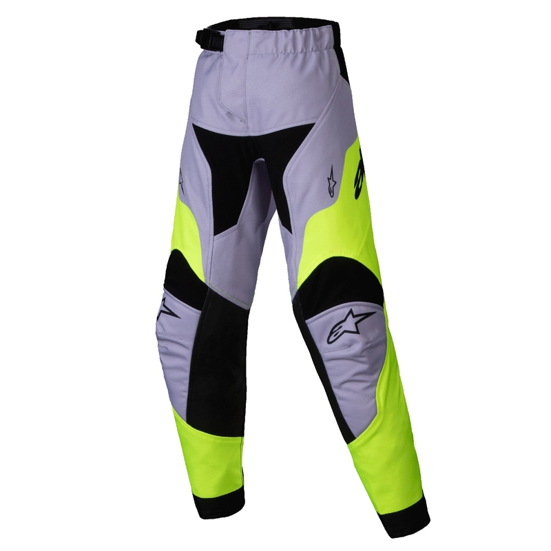 Detské motokrosové nohavice Alpinestars Racer Veil Kids šedo-fluorescenčno žlté