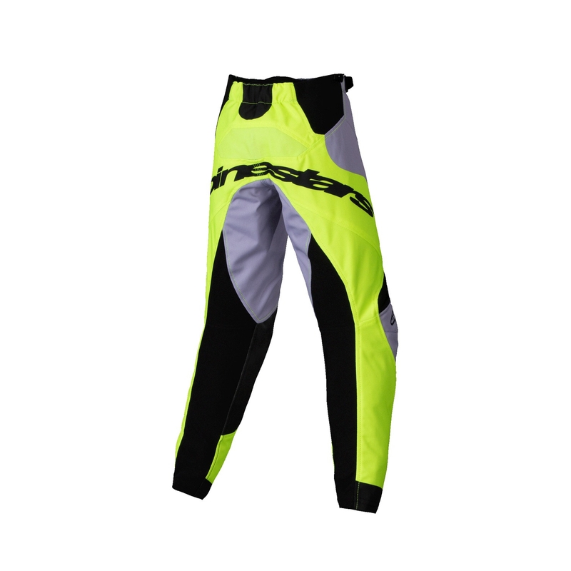 Detské motokrosové nohavice Alpinestars Racer Veil Kids šedo-fluorescenčno žlté