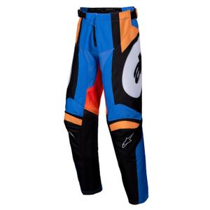 Detské motokrosové nohavice Alpinestars Racer Melt oranžovo-modré