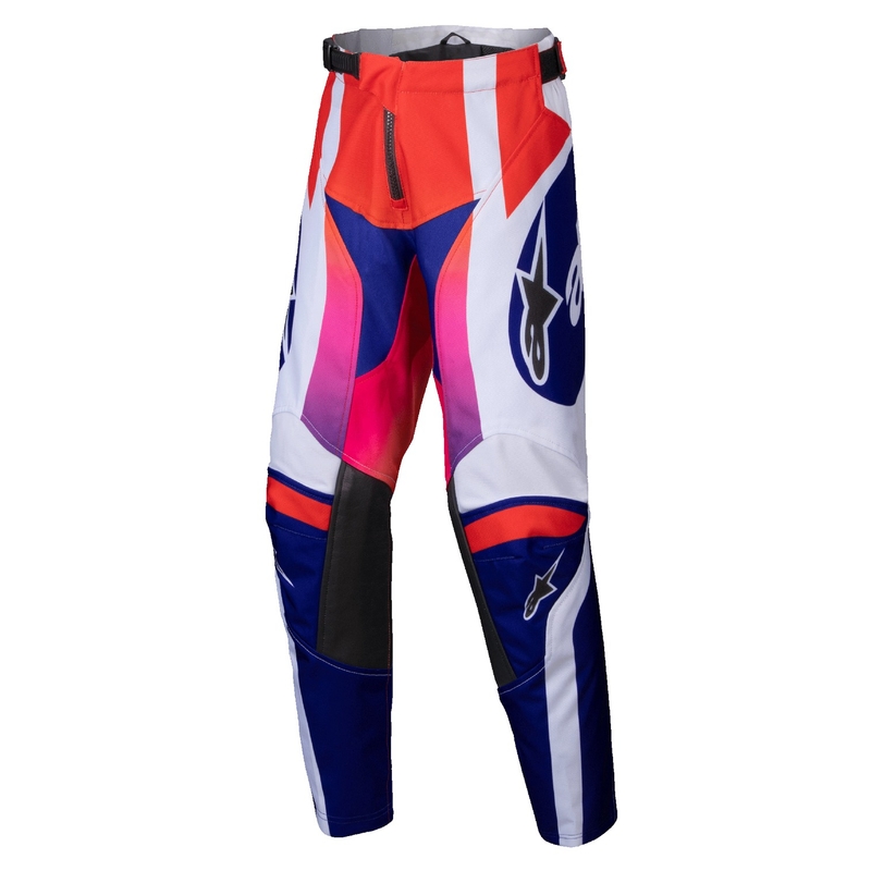 Detské motokrosové nohavice Alpinestars Racer Wurx multicolor-biele