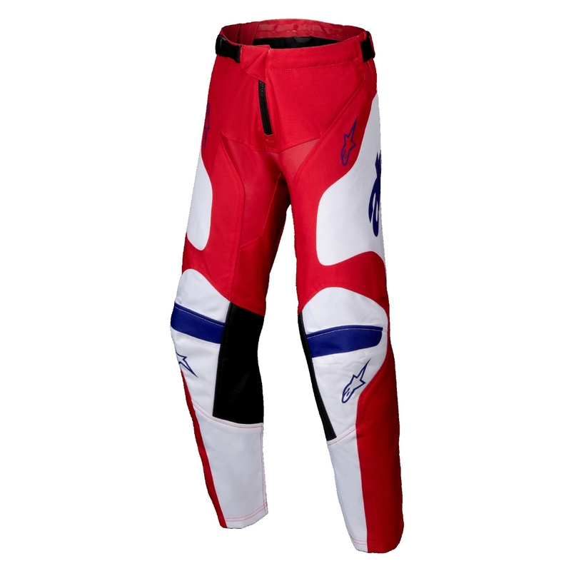 Detské motokrosové nohavice Alpinestars Racer Veil červeno-biele