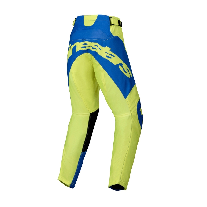 Detské motokrosové nohavice Alpinestars Racer Veil fluorescenčno žlto-modré