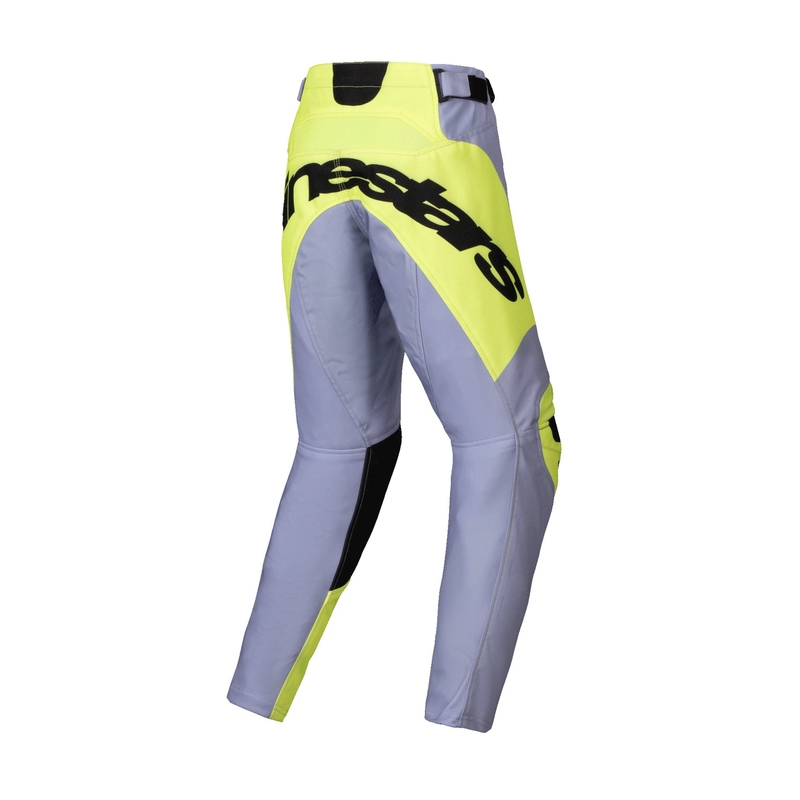 Detské motokrosové nohavice Alpinestars Racer Veil šedo-fluorescenčno žlté