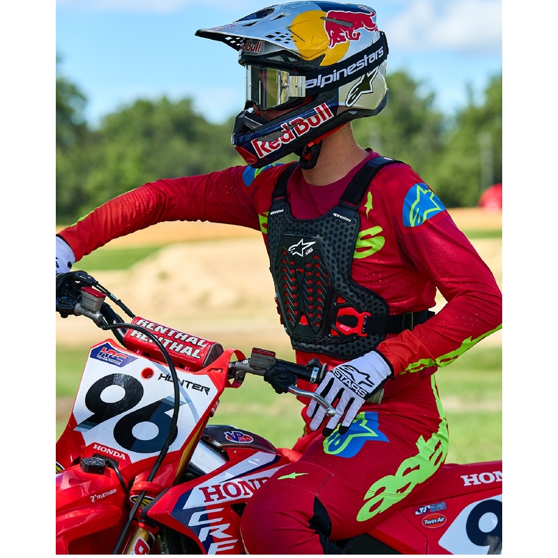 Chránič hrude Alpinestars A-5 Plasma čierno-červeno-biely