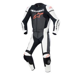 Kožená dvojdielna kombinéza Alpinestars GP Force Lurv 2025 bielo-čierno-fluo červená