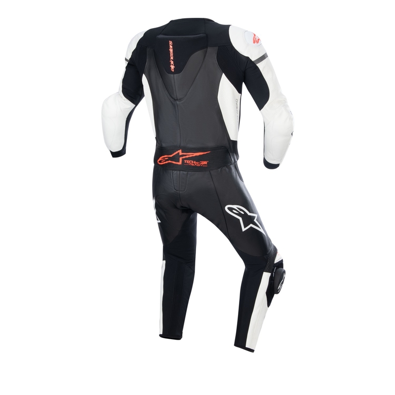 Kožená dvojdielna kombinéza Alpinestars GP Force Lurv bielo-čierno-fluo červená