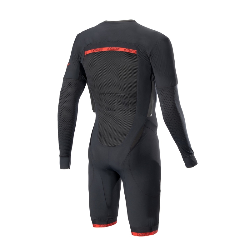 Vonkajšia vrstva airbagovej vesty Alpinestars TECH-AIR®10 s krátkymi nohavicami čierno-červeno-šedá