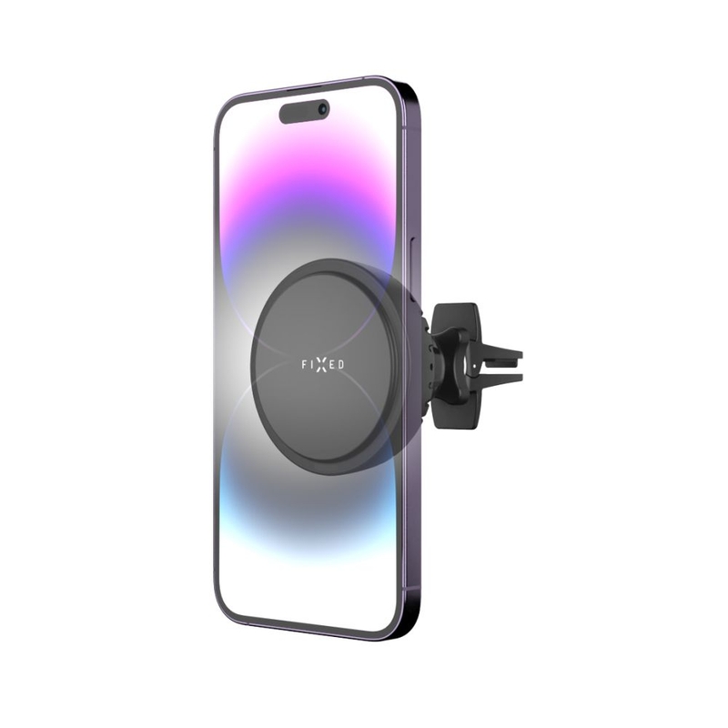 Držiak s bezdrôtovým nabíjaním a aktívnym chladením FIXED MagCool s uchytením MagSafe čierny 15W