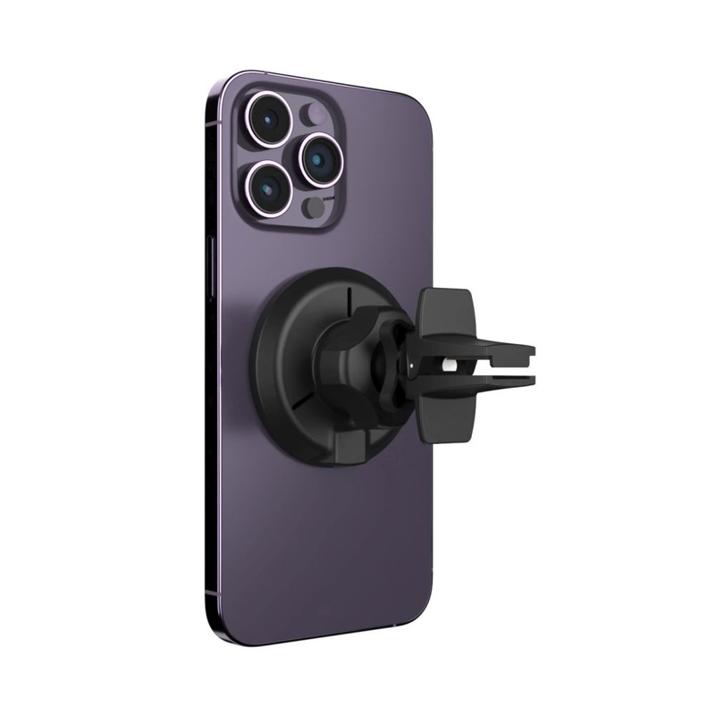 Držiak s bezdrôtovým nabíjaním FIXED MagRound s podporou uchytenia MagSafe čierny 15W