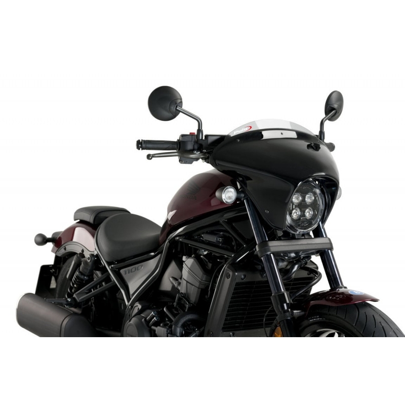 Plexi štít PUIG BATWING SML SPORT dymové gloss black housing pre HONDA CMX 1100 Rebel 2021-2026