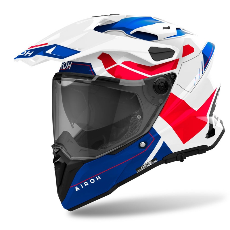 Enduro prilba Airoh Commander 2 Reveal lesklá modro-červená