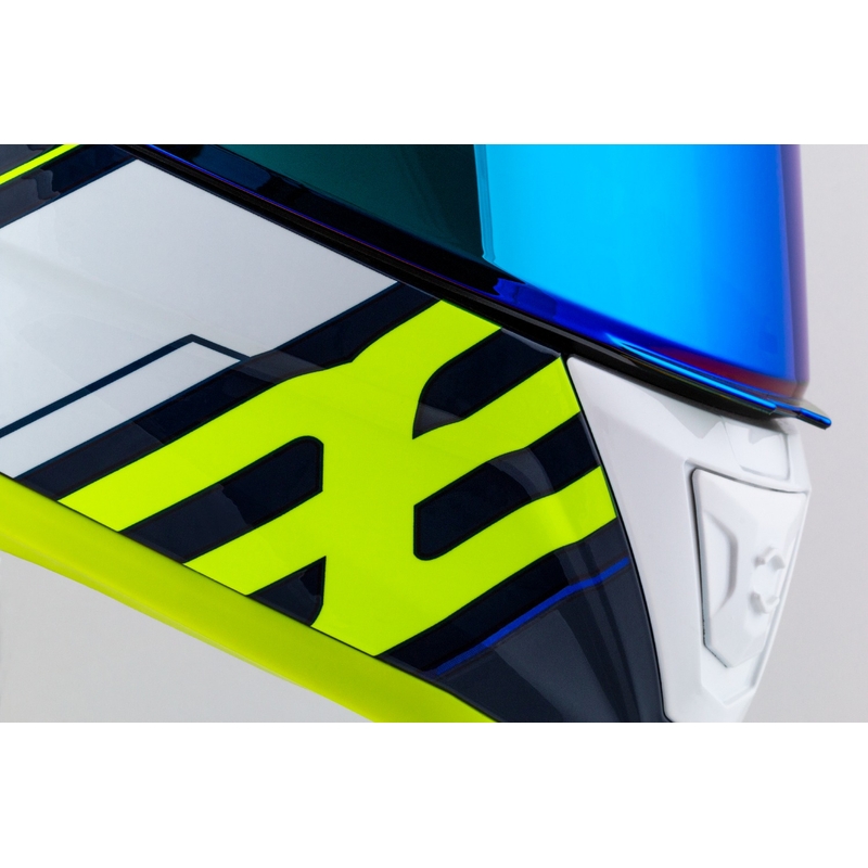 Integrálna helma na motorku Cassida Aero Drome modro-fluo žlto-svetlo modro-biela