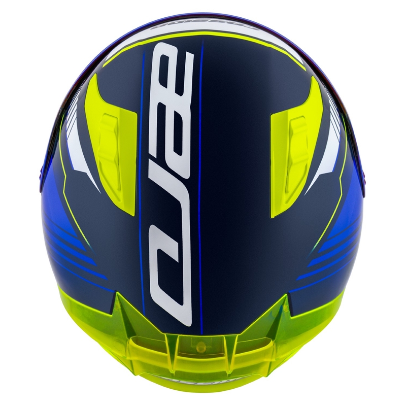 Integrálna helma na motorku Cassida Aero Drome modro-fluo žlto-svetlo modro-biela