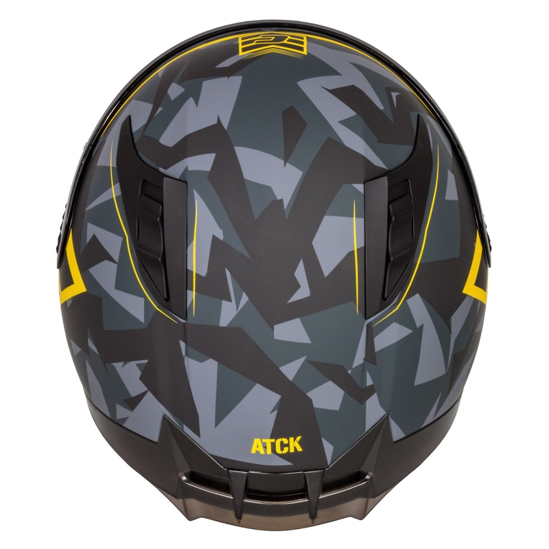 Integrálna helma na motorku Cassida Aero camo šedá-čierno-fluo žltá