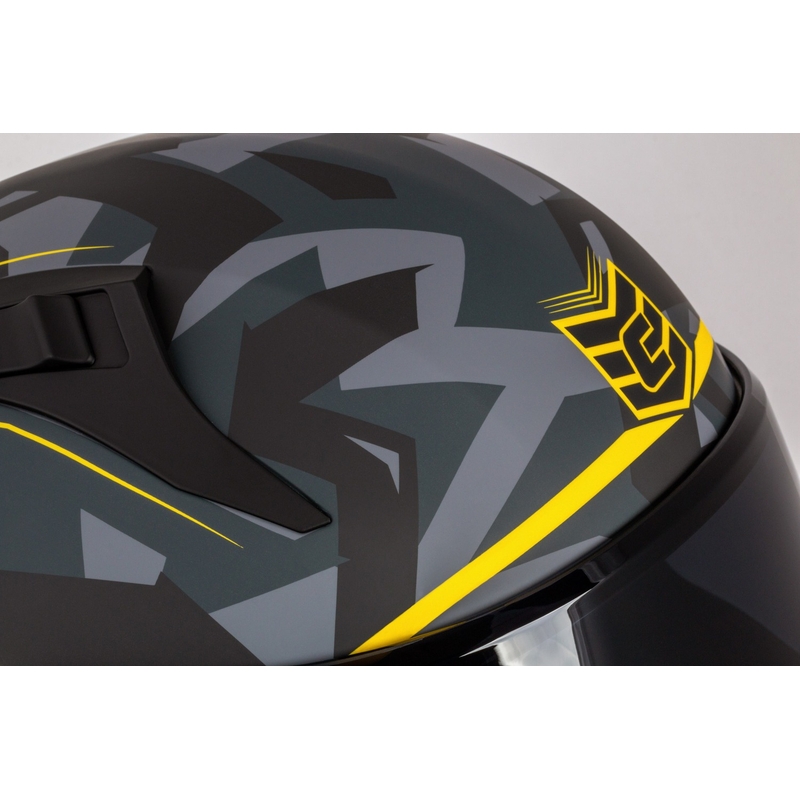 Integrálna helma na motorku Cassida Aero camo šedá-čierno-fluo žltá