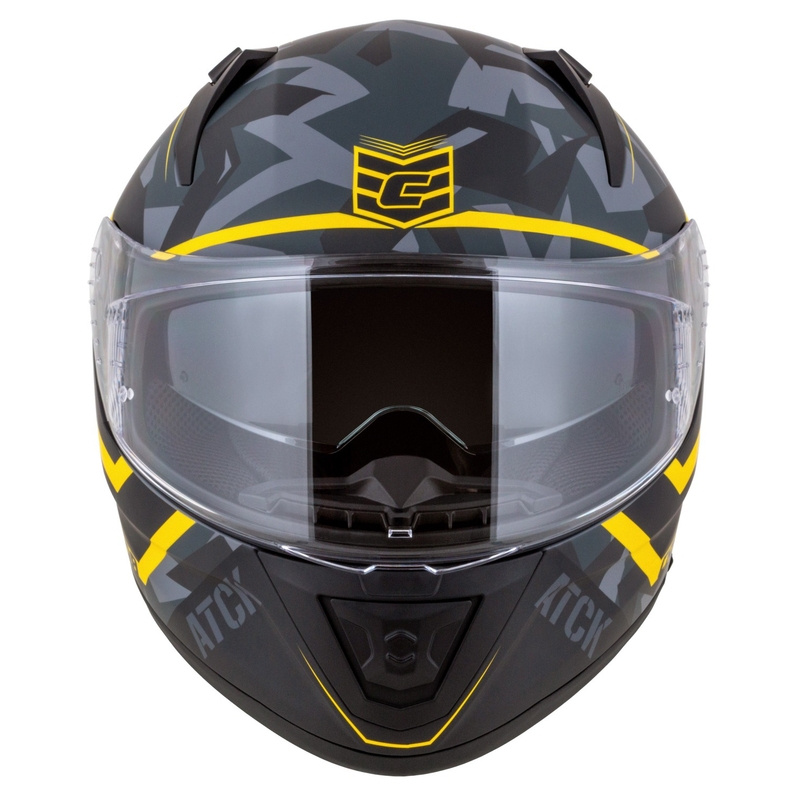 Integrálna helma na motorku Cassida Aero camo šedá-čierno-fluo žltá