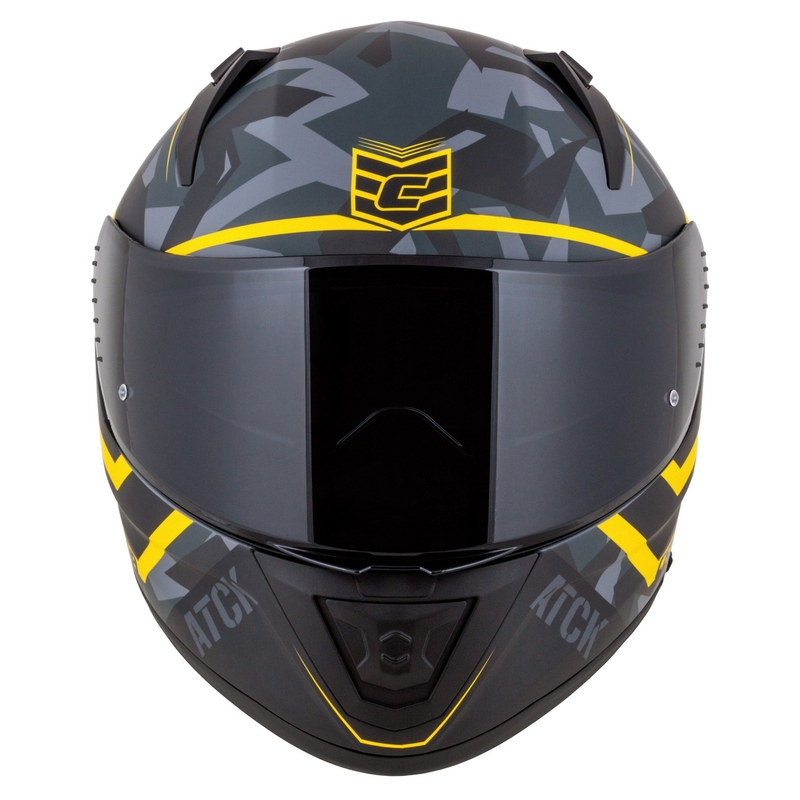 Integrálna helma na motorku Cassida Aero camo šedá-čierno-fluo žltá