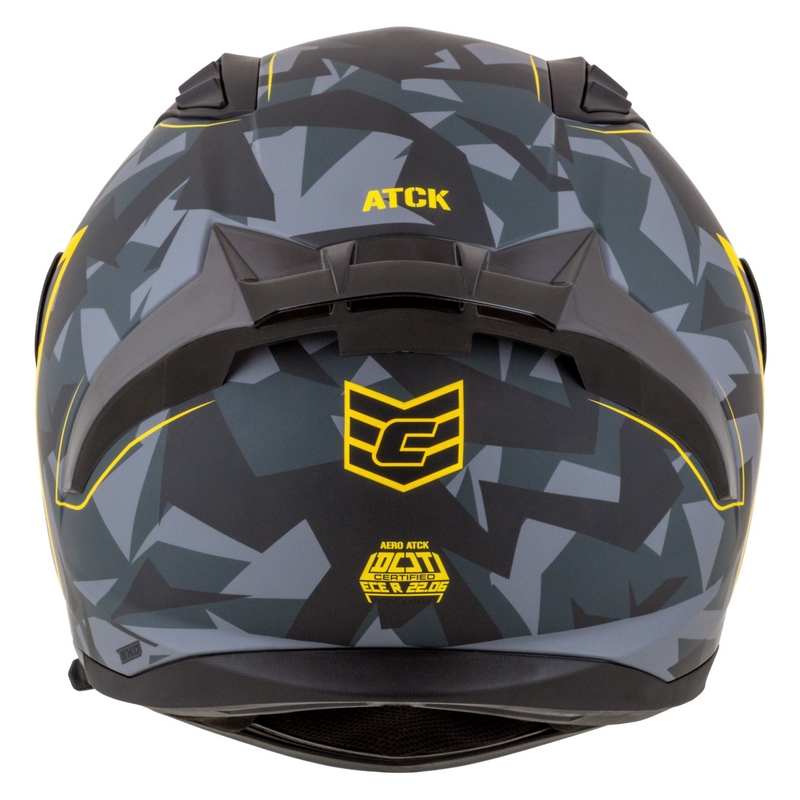 Integrálna helma na motorku Cassida Aero camo šedá-čierno-fluo žltá