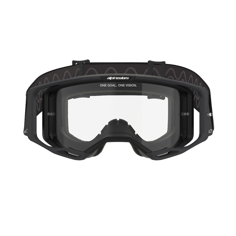 Motokrosové okuliare Alpinestars Vision 8 Corp čierne s čírym plexisklom